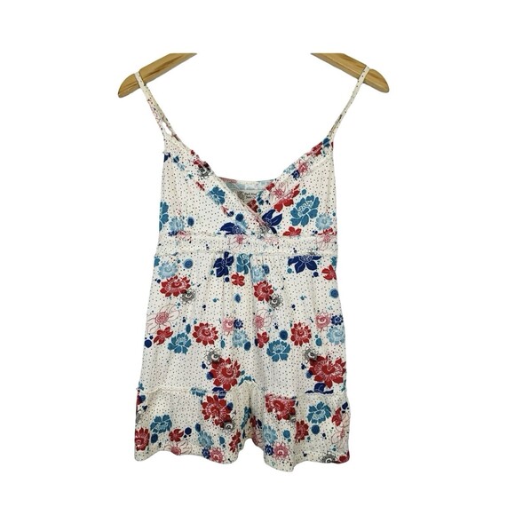 Duckhead Jean Co. Spaghetti Strap Floral Babydoll Tie Back Vintage Top Medium - Picture 1 of 8